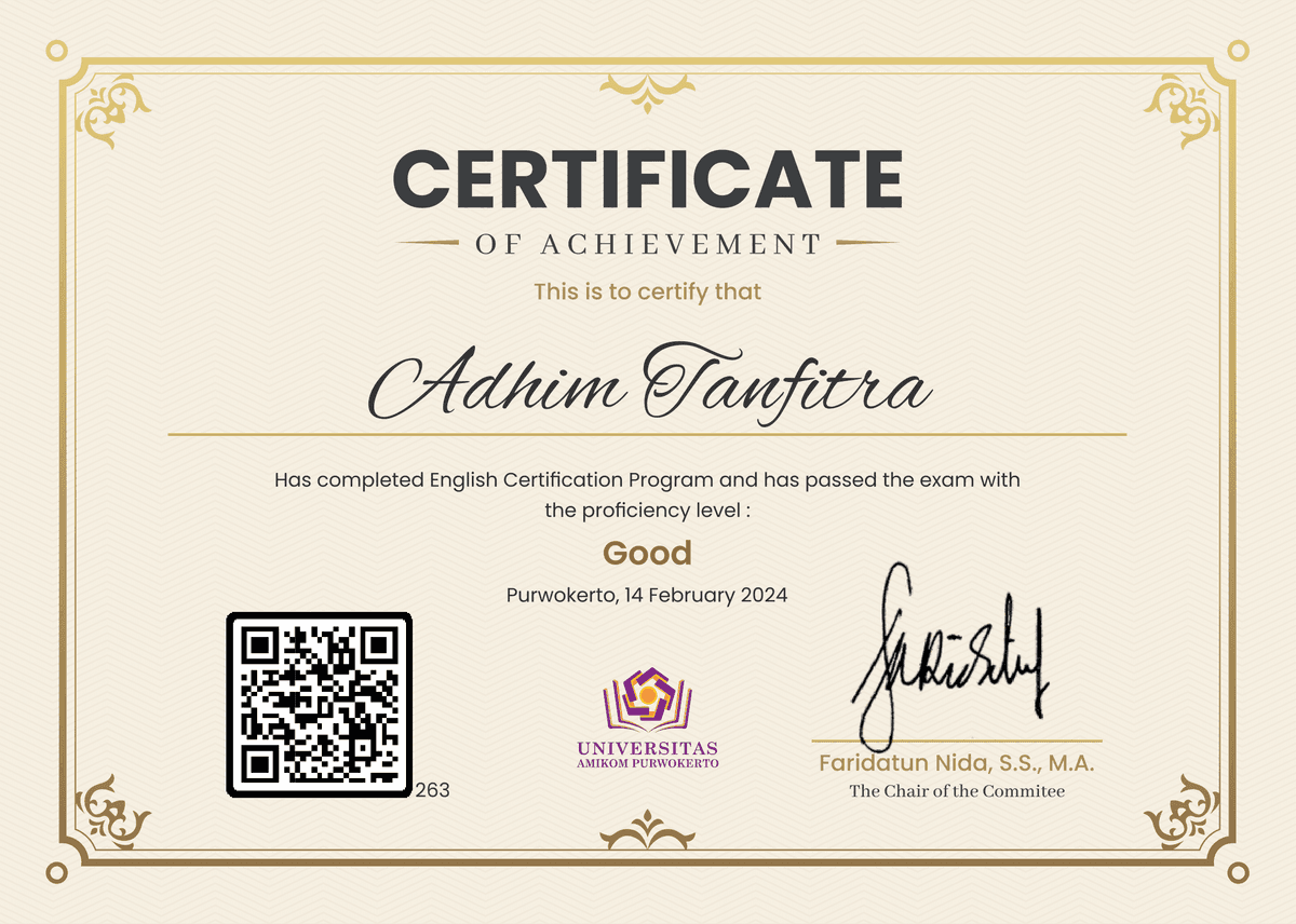 English Sertification Program